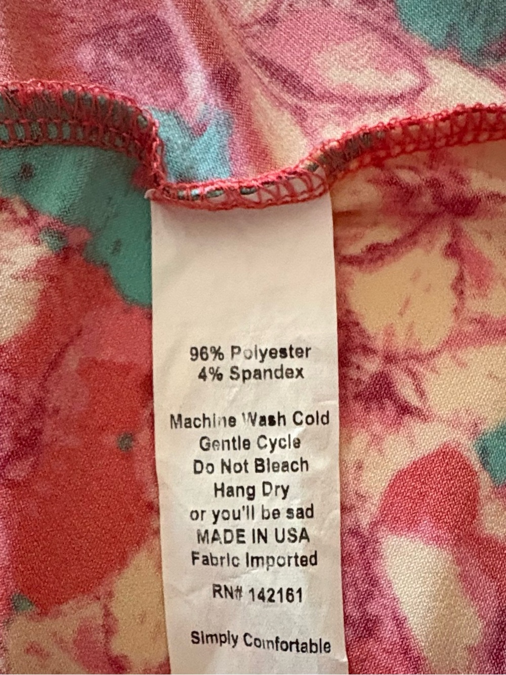 LuLaRoe Red Floral Maxi Skirt with Turquoise Accents - Picture 6 of 6